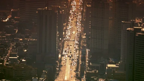 Timelapse Seoul DIstant road 2 CU Stock Footage 97522526