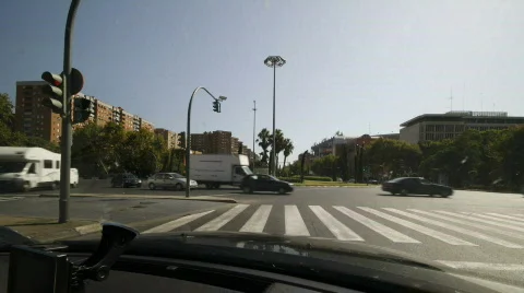 Timelapse sequence driving in Valencia City in Spain, Europe - Full HD Stockbeeldmateriaal 515935