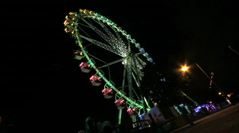 Timelapse Sequence of Ferris Wheel Stock Footage 776434