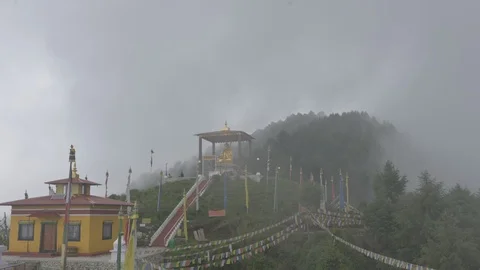 Timelapse of Sermathang Stupa Stock Footage 91882946
