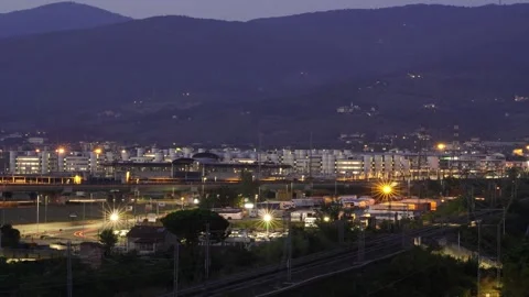 Timelapse sesto fiorentino monte morello florence Stock Footage 139613053