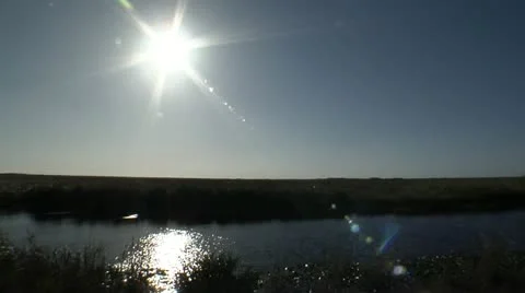 Timelapse Setting Sun in the Everglades Florida Video Stock Footage 12761491