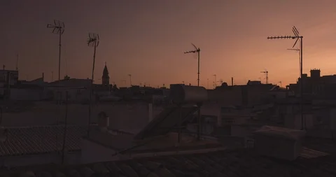 Timelapse Sevilla, Spain Rooftops Stock Footage 115127819