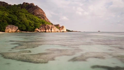 Timelapse of a shallow sea with seaweed Stock Footage 101650993