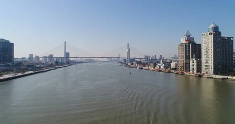 Timelapse: shanghai nanpu bridge Stock Footage 86150428