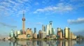 Timelapse of Shanghai skyline at dusk, China. Please Search: "ChinaHDV-Shanghai" HD Footage