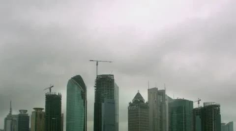 Timelapse Shanghai skyline 스톡 동영상 11592185