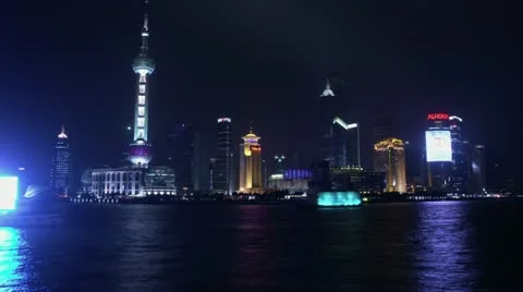 Timelapse Shanghai skyline Video stock 11611181