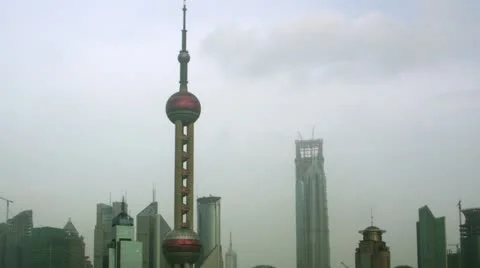 Timelapse Shanghai skyline Video stock 11611213