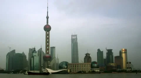 Timelapse Shanghai skyline Stock-Footage 11611225