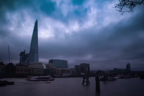 Timelapse of The Shard, London Stock Footage 147729551