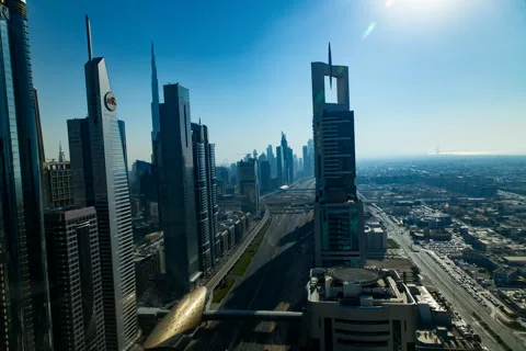 Timelapse of Sheikh Zayed Road in Dubai Stock Footage 272192662
