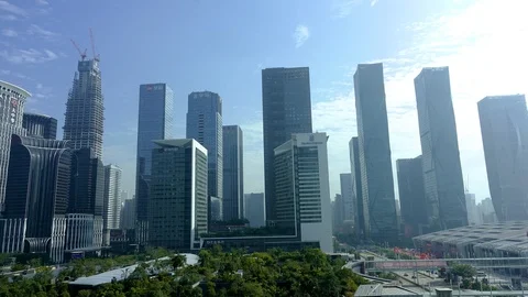 Timelapse of Shenzhen CBD during the day. Stock Footage 103799755