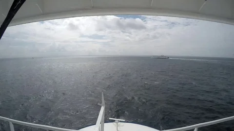 Timelapse ship inbound a port Stock Footage 89930715