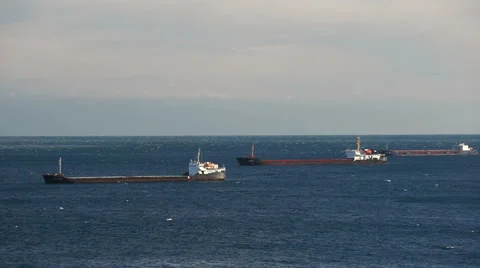 Timelapse ships bulk carriers sailing 動画素材 59941671