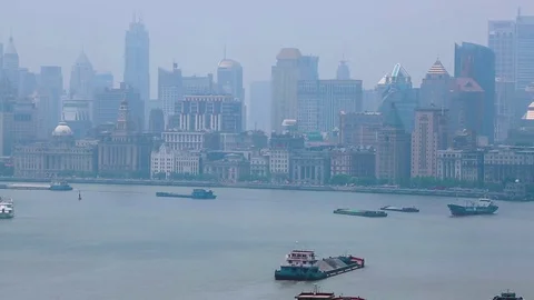Timelapse of ships, Shanghai Stock Footage 71106572