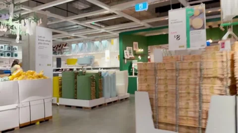Timelapse of Shopping Warehouse Aisle Stock Footage 325261344