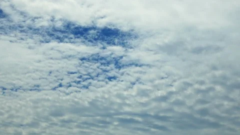 Timelapse shot of the blue sky with clouds, 4K Stock Footage 127473929