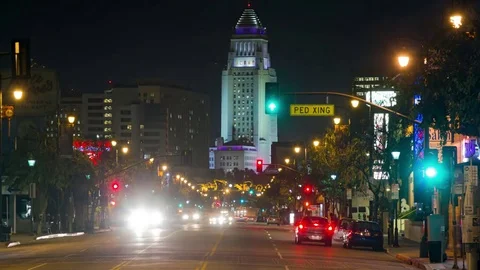 Timelapse shot in China Town Downtown Los Angeles Stock Footage