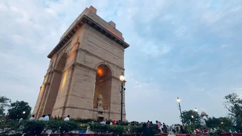 Timelapse shot of India Gate in New Delhi, India Stock Footage 291917488