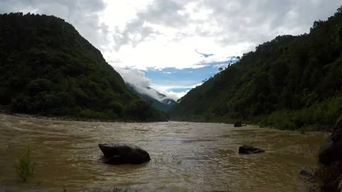 Timelapse shot in the mountain river Stock Footage 220414326