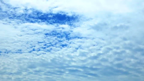 Timelapse shot of the movement of clouds in the blue sky. 4K Stock Footage 285814928