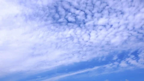 Timelapse shot of the movement of clouds in the blue sky. 4K Stock Footage 286404626