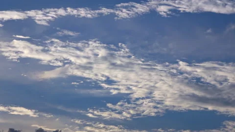Timelapse shot of the movement of clouds in the blue sky. 4K Stock Footage 316741479