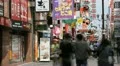 Timelapse Shot Pedestrian Walk People Visit Shop Osaka Dotonbori Shopping Street HD Footage