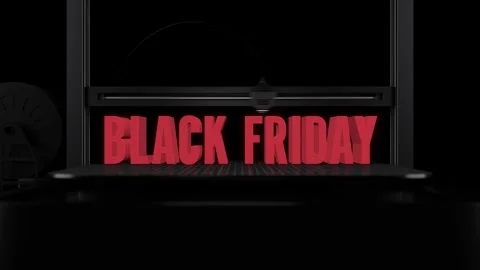 A timelapse showcasing the 3D printing process of the BLACK FRIDAY text in .. Stock-Footage 292902785
