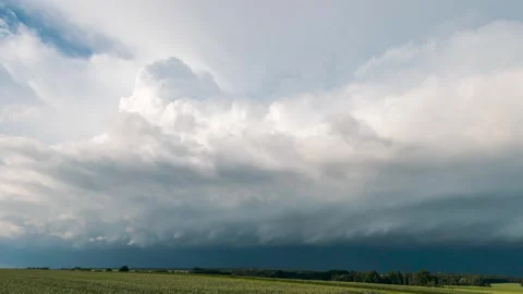 Timelapse showing the approaching powerful thunderstorm Stock Footage 301453335
