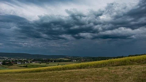 Timelapse showing the formation of a powerful supercell storm Stock Footage 301453868