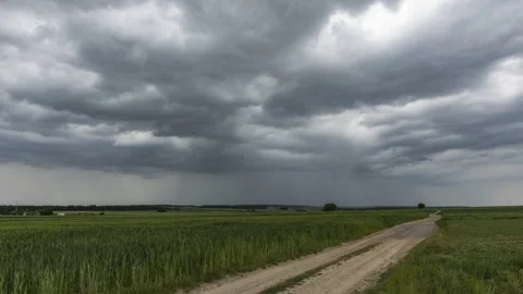 Timelapse showing the intense storm and the heavy rainfall Stock Footage 301514435