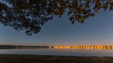 Timelapse showing the movement of the comet. Stock Footage 301446173
