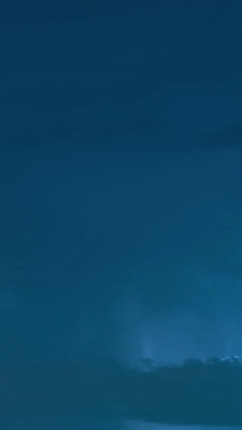 Timelapse shows a thunder storm with lightning striking the nighttime Stock Footage 231315044