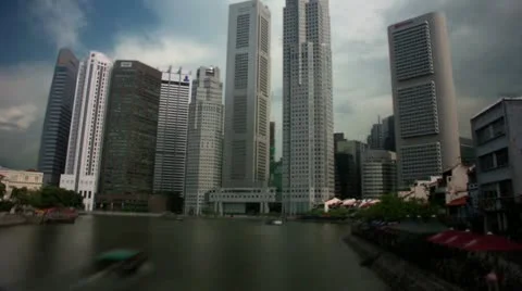 Timelapse Singapore CBD 스톡 동영상 11565457