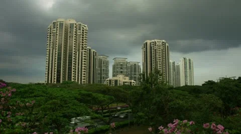 Timelapse Singapore condominium 動画素材 11590909