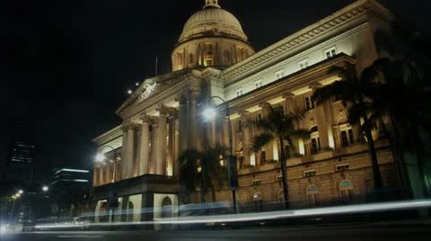 Timelapse Singapore courthouse 스톡 동영상 11590505
