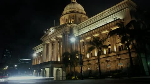 Timelapse Singapore courthouse 스톡 동영상 11609943