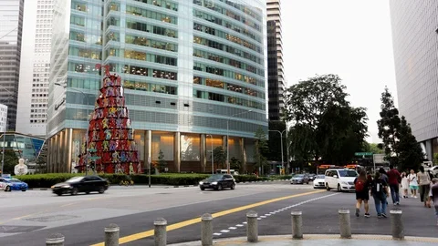 Timelapse in Singapore Stock Footage 90430193