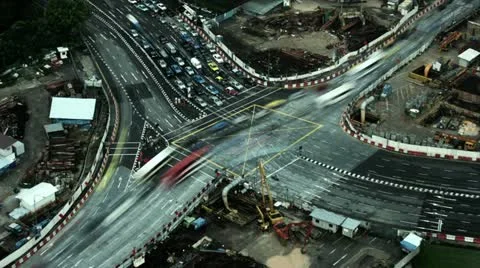 Timelapse Singapore intersection 스톡 동영상 11590871