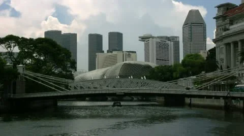 Timelapse Singapore River 動画素材 11610536