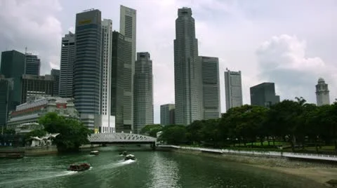 Timelapse Singapore River 스톡 동영상 11610571