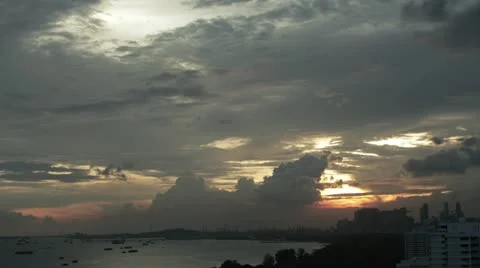Timelapse Singapore skyline Vídeos de archivo 11610885