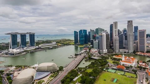Timelapse of Singapore Skyline Stock-Footage 79923385