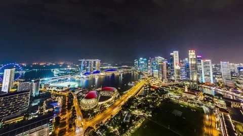 Timelapse of Singapore Skyline 動画素材 79925239
