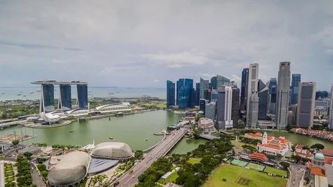 Timelapse of Singapore Skyline Video stock 79934586