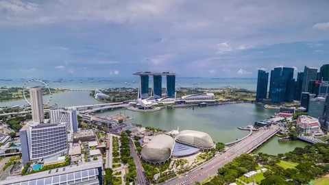 Timelapse of Singapore Skyline Stock-Footage 79937352