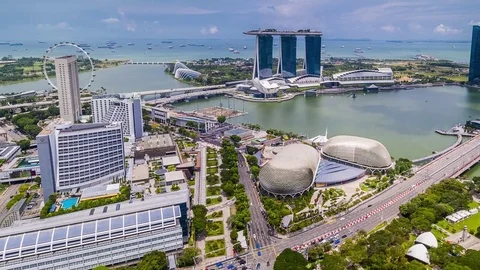Timelapse of Singapore Skyline Video stock 79937635