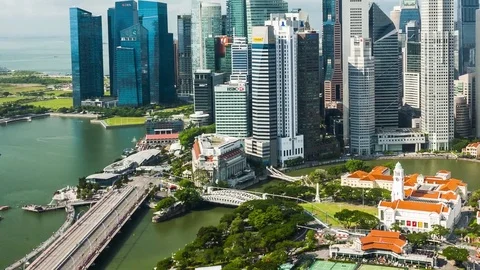 Timelapse of Singapore Skyline Video stock 79937895